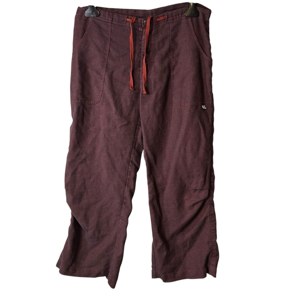 Patagonia Hemp Blend Capri Pants Burgundy Organic Outdoor Hiking Medium - Picture 2 of 13